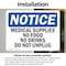 Signmission Medical Supplies No Food Or Drinks Do Not Unplug, 5 in W x Rectangle, Vinyl Decal OS-2PACK-NS-D-35-L-14185 - alternate 5